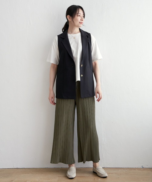 ikka(イッカ)の「【親子コーデ】テーラードジレ(ベスト・レディース・ブラック/ベージュ・M/L/S)」の17枚目の写真