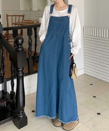 LYEON（リヨン）の「デニムフレアジャンスカワンピース（ワンピース）」
