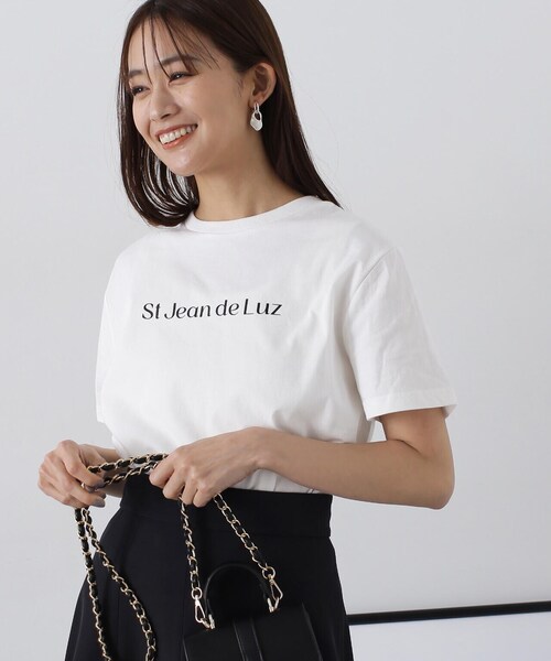 N.（N. Natural Beauty Basic）（エヌエヌナチュラルビューティーベーシック）の「◆モダンフォントロゴＴシャツ（Tシャツ/カットソー・レディース・オフホワイト/ベージュ/モカ・MEDIUM）」の17枚目の写真