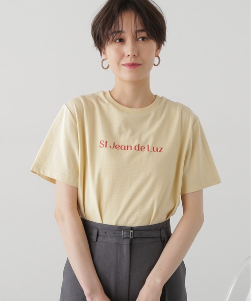 N.（N. Natural Beauty Basic）（エヌエヌナチュラルビューティーベーシック）の「◆モダンフォントロゴＴシャツ（Tシャツ/カットソー・レディース・オフホワイト/ベージュ/モカ・MEDIUM）」の9枚目の写真