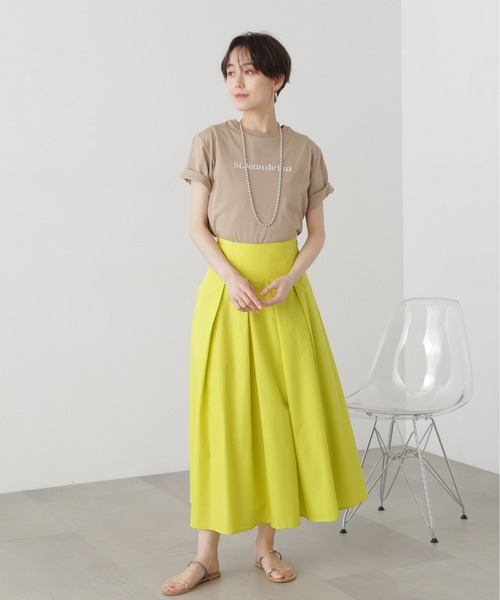 N.（N. Natural Beauty Basic）（エヌエヌナチュラルビューティーベーシック）の「◆モダンフォントロゴＴシャツ（Tシャツ/カットソー・レディース・オフホワイト/ベージュ/モカ・MEDIUM）」の12枚目の写真