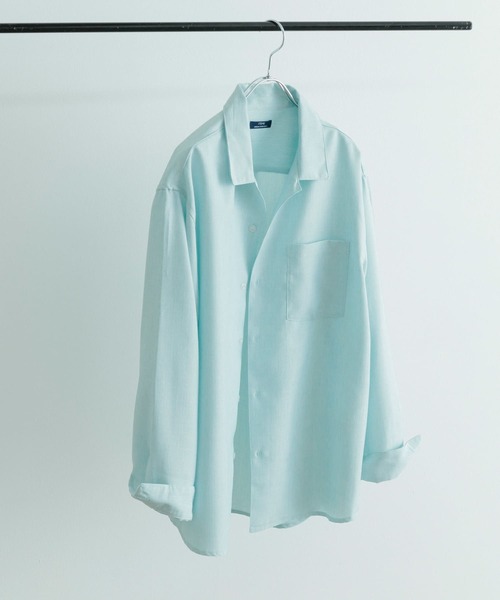 ITEMS URBANRESEARCH（アイテムズ アーバンリサーチ）の「ミックスカラー ポリトロレギュラーカラーシャツ（シャツ/ブラウス・メンズ・ライトブルー/グレー/ベージュ/ライトカーキ・MEDIUM/LARGE）」の4枚目の写真