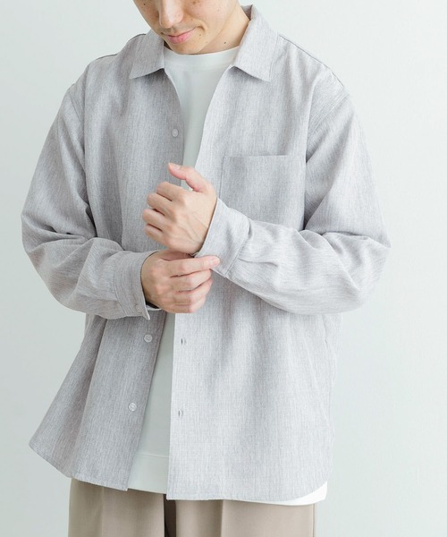 ITEMS URBANRESEARCH（アイテムズ アーバンリサーチ）の「ミックスカラー ポリトロレギュラーカラーシャツ（シャツ/ブラウス・メンズ・ライトブルー/グレー/ベージュ/ライトカーキ・MEDIUM/LARGE）」の21枚目の写真