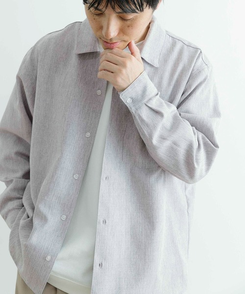 ITEMS URBANRESEARCH（アイテムズ アーバンリサーチ）の「ミックスカラー ポリトロレギュラーカラーシャツ（シャツ/ブラウス・メンズ・ライトブルー/グレー/ベージュ/ライトカーキ・MEDIUM/LARGE）」の22枚目の写真