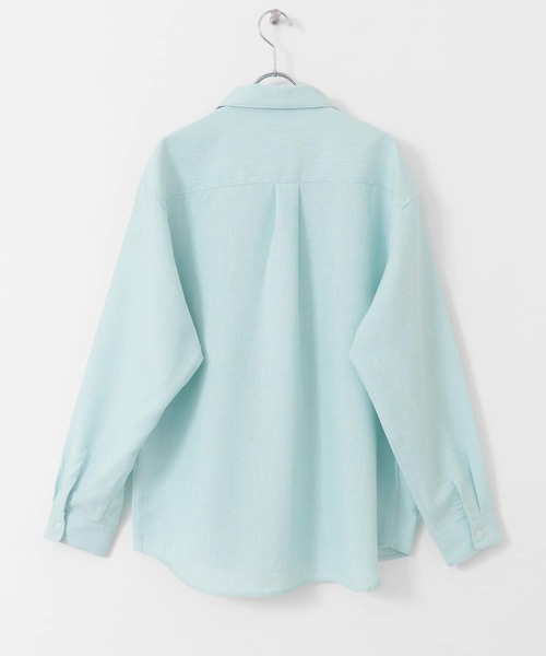 ITEMS URBANRESEARCH（アイテムズ アーバンリサーチ）の「ミックスカラー ポリトロレギュラーカラーシャツ（シャツ/ブラウス・メンズ・ライトブルー/グレー/ベージュ/ライトカーキ・MEDIUM/LARGE）」の6枚目の写真