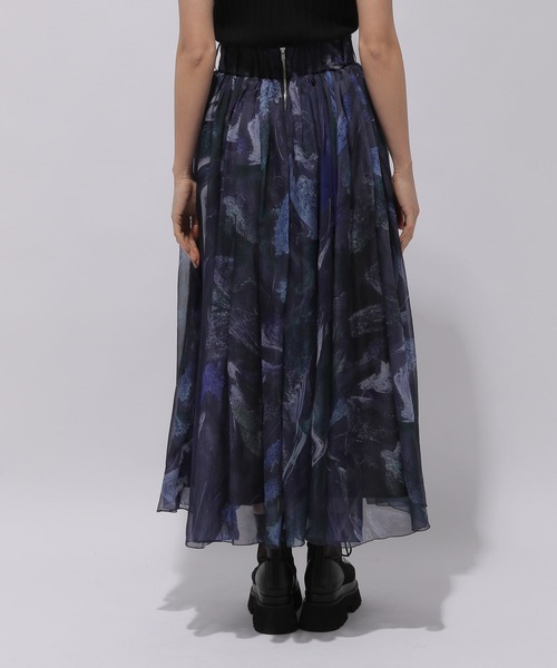 HARE（ハレ）の「メルトフラワーシアースカート（スカート・レディース・ブラック/パープル・FREE）」の6枚目の写真