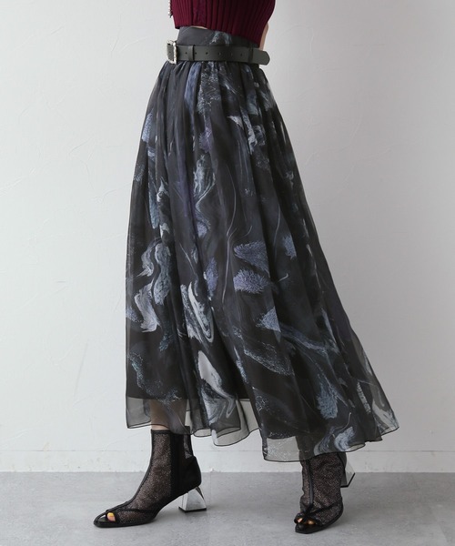 HARE（ハレ）の「メルトフラワーシアースカート（スカート・レディース・ブラック/パープル・FREE）」の19枚目の写真