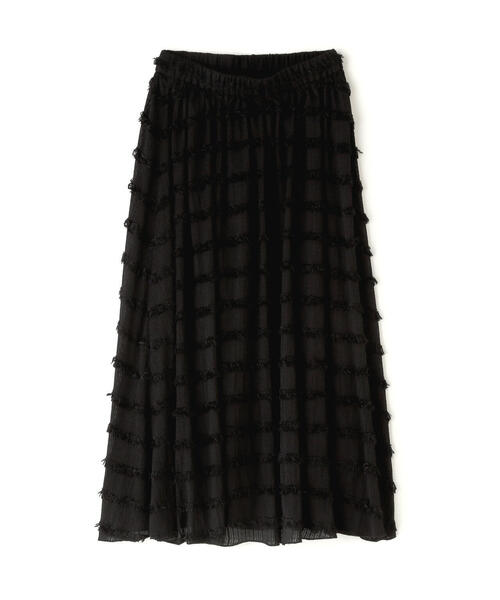 N.（N. Natural Beauty Basic）（エヌエヌナチュラルビューティーベーシック）の「◆シアーフリンジスカート（スカート・レディース・オフホワイト/ブラック・MEDIUM）」の16枚目の写真