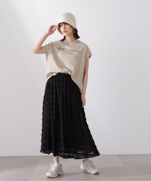 N.（N. Natural Beauty Basic）（エヌエヌナチュラルビューティーベーシック）の「◆シアーフリンジスカート（スカート・レディース・オフホワイト/ブラック・MEDIUM）」の11枚目の写真