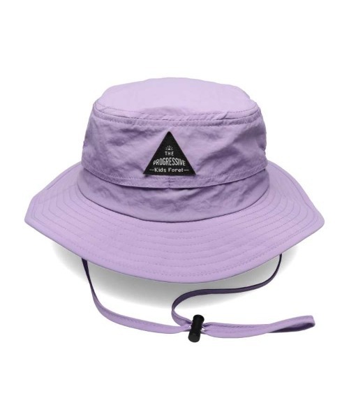Kids Foret（キッズフォーレ）の「無地日よけ付撥水ハット・帽子（ハット・キッズ・ピンク/パープル/ブラック/カーキ・50/52/54/56）」の6枚目の写真