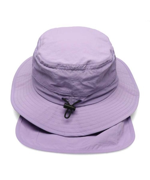 Kids Foret（キッズフォーレ）の「無地日よけ付撥水ハット・帽子（ハット・キッズ・ピンク/パープル/ブラック/カーキ・50/52/54/56）」の7枚目の写真