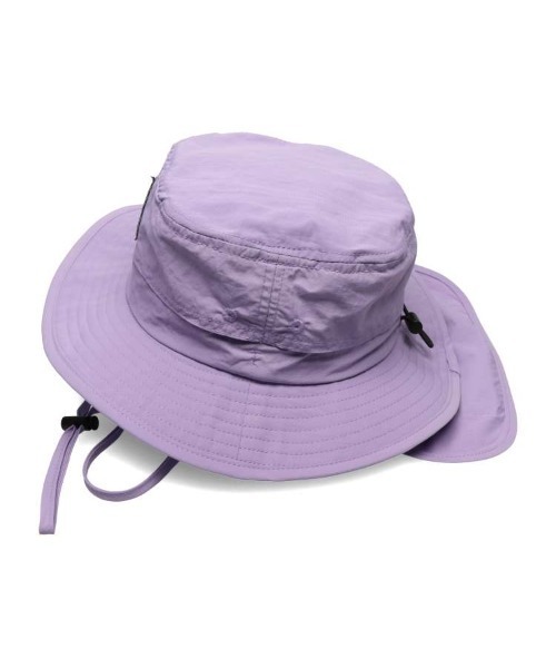 Kids Foret（キッズフォーレ）の「無地日よけ付撥水ハット・帽子（ハット・キッズ・ピンク/パープル/ブラック/カーキ・50/52/54/56）」の8枚目の写真