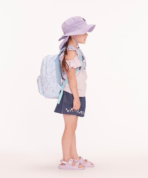 Kids Foret（キッズフォーレ）の「無地日よけ付撥水ハット・帽子（ハット・キッズ・ピンク/パープル/ブラック/カーキ・50/52/54/56）」の14枚目の写真