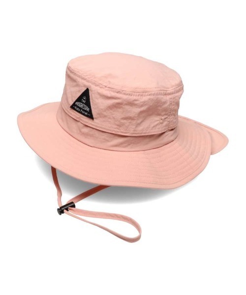 Kids Foret（キッズフォーレ）の「無地日よけ付撥水ハット・帽子（ハット・キッズ・ピンク/パープル/ブラック/カーキ・50/52/54/56）」の19枚目の写真