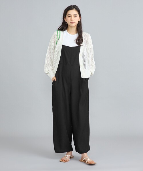 coen（コーエン）の「【WEB限定】ポリツイルキャミサロペット（サロペット/オーバーオール・レディース・ブラック/モカ・L/M）」の3枚目の写真