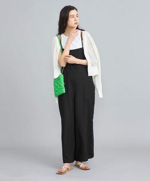 coen（コーエン）の「【WEB限定】ポリツイルキャミサロペット（サロペット/オーバーオール・レディース・ブラック/モカ・L/M）」の5枚目の写真