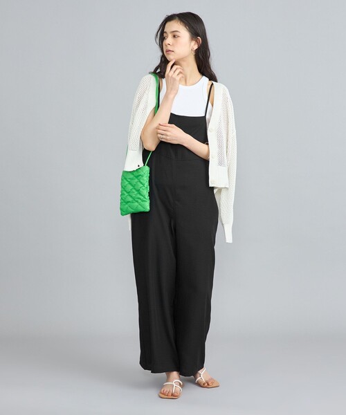 coen（コーエン）の「【WEB限定】ポリツイルキャミサロペット（サロペット/オーバーオール・レディース・ブラック/モカ・L/M）」の6枚目の写真