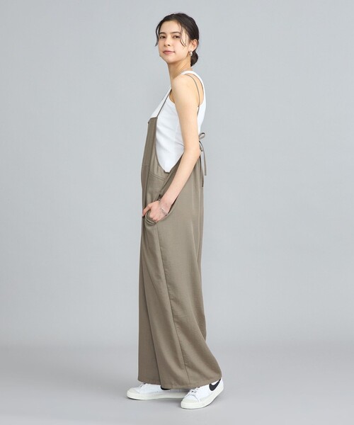 coen（コーエン）の「【WEB限定】ポリツイルキャミサロペット（サロペット/オーバーオール・レディース・ブラック/モカ・L/M）」の10枚目の写真