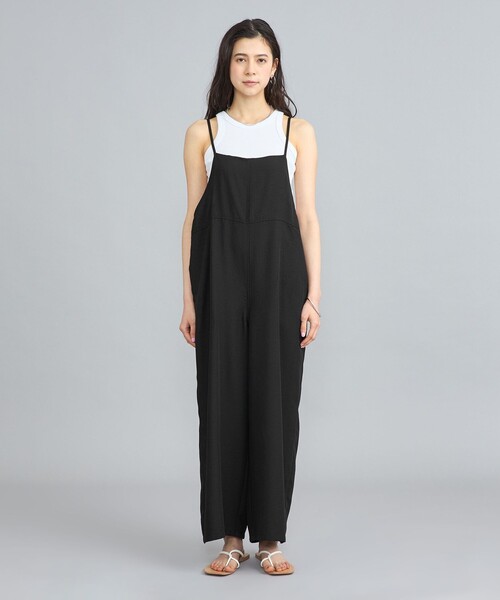 coen（コーエン）の「【WEB限定】ポリツイルキャミサロペット（サロペット/オーバーオール・レディース・ブラック/モカ・L/M）」の14枚目の写真