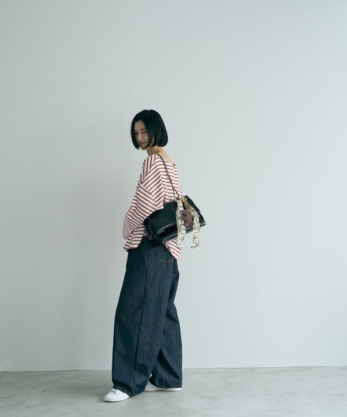 marjour（マージュール）の「FRENCH BORDER TEE (`24)（Tシャツ/カットソー・レディース・ネイビー/レッド/ブルー・M）」の14枚目の写真