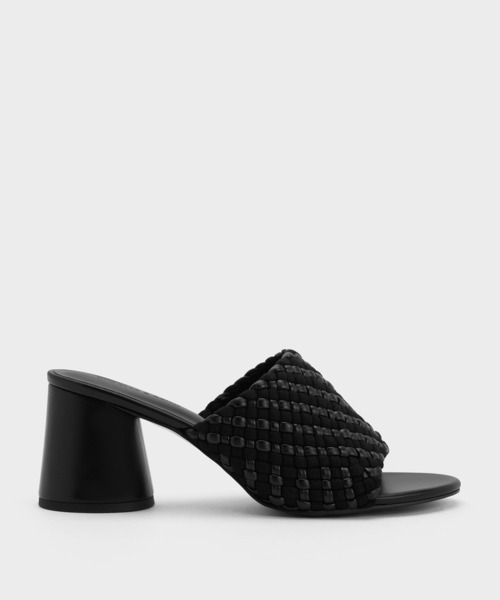 CHARLES & KEITH(チャールズ & キース)の「インターウーブン ブロックヒールミュール(サンダル・レディース・オフホワイト/ブラック・22.5cm/23cm/23.5cm/24.5cm/25cm)」の5枚目の写真