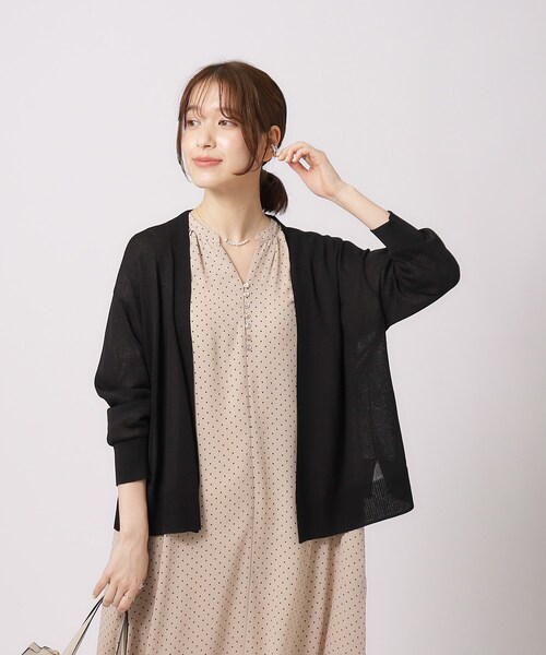 DRESKIP（ドレスキップ）の「◆【高レビュー/洗える/8分袖/】大人のシアーカーディガン（カーディガン/ボレロ・レディース・ブルー系その他/オレンジ/オフホワイト/イエロー/ブルーグリーン/ライトベージュ/ブラック/ダークブラウン・00）」の11枚目の写真