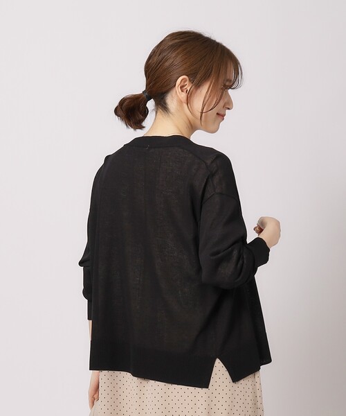 DRESKIP（ドレスキップ）の「◆【高レビュー/洗える/8分袖/】大人のシアーカーディガン（カーディガン/ボレロ・レディース・ブルー系その他/オレンジ/オフホワイト/イエロー/ブルーグリーン/ライトベージュ/ブラック/ダークブラウン・00）」の12枚目の写真