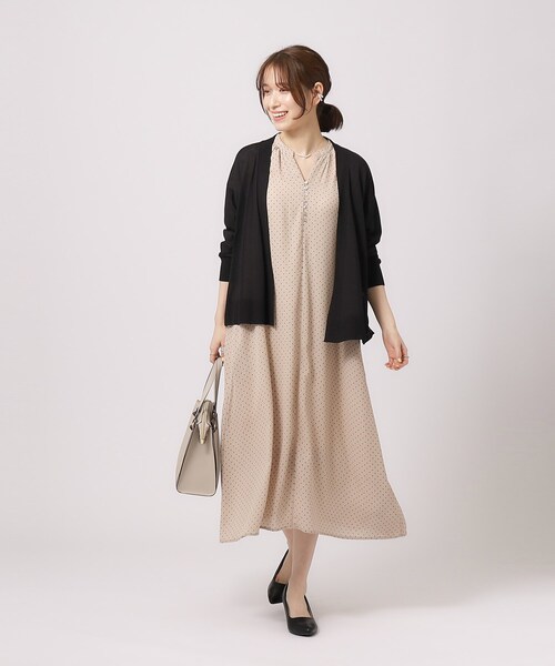 DRESKIP（ドレスキップ）の「◆【高レビュー/洗える/8分袖/】大人のシアーカーディガン（カーディガン/ボレロ・レディース・ブルー系その他/オレンジ/オフホワイト/イエロー/ブルーグリーン/ライトベージュ/ブラック/ダークブラウン・00）」の13枚目の写真