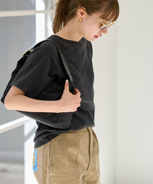 FRAMeWORK（フレームワーク）の「スラブ天竺ラグランTEE（Tシャツ/カットソー・レディース・グレー/ホワイト/スミクロ・FREE）」の10枚目の写真