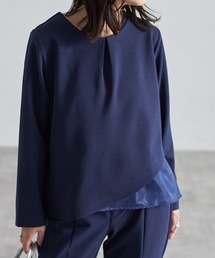 each | 【アンサンブルセット】裾オーガンジー切替タンク＋タックジョーゼットプルオーバー(アンサンブル)