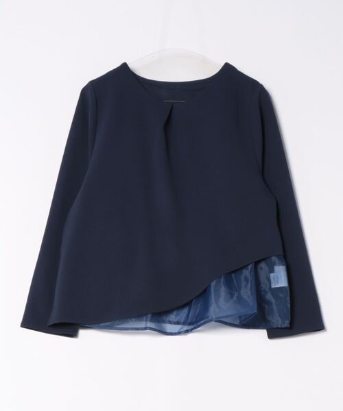 each（イーチ）の「【アンサンブルセット】裾オーガンジー切替タンク＋タックジョーゼットプルオーバー（アンサンブル・レディース・ブラック/ホワイト/ネイビー・FREE）」の15枚目の写真