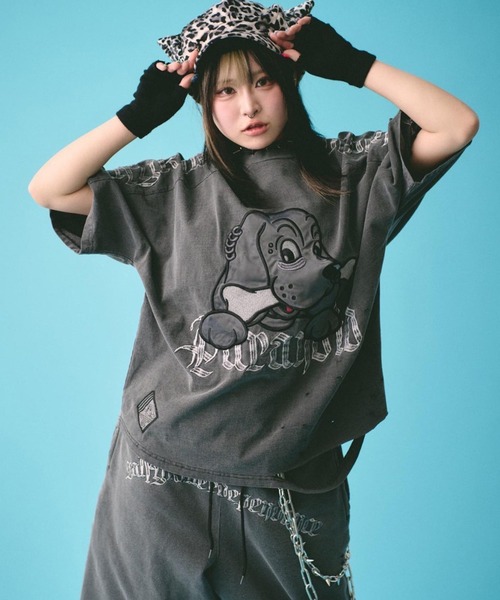 GALFY（ガルフィー）の「『GALFY/ガルフィー』病みに染まりしTシャツ 