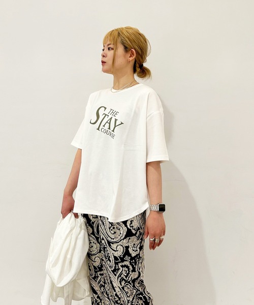 アロー様 ラウンドヘムTシャツ レイヤードラウンドヘムTシャツ