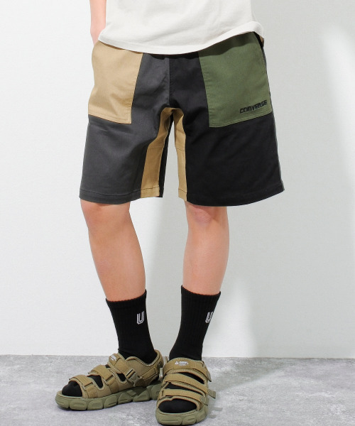 CONVERSE（コンバース）の「CONVERSE 別注ベイカーショートパンツ（その他パンツ・キッズ・カーキ/ブラック/ブラック系その他/ベージュ系その他・130/140/150/160）」の3枚目の写真