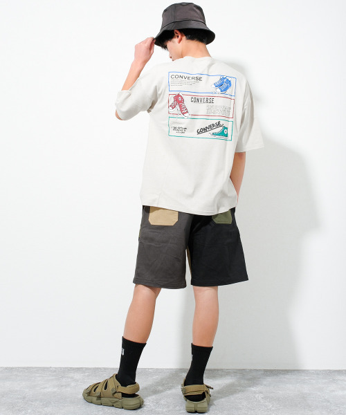 CONVERSE（コンバース）の「CONVERSE 別注ベイカーショートパンツ（その他パンツ・キッズ・カーキ/ブラック/ブラック系その他/ベージュ系その他・130/140/150/160）」の9枚目の写真