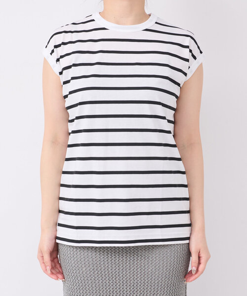 un dix cors（アンディコール）の「《着回ししやすい・定番アイテム》ボーダーノースリカットソー（Tシャツ/カットソー・レディース・オフホワイト/ブラック・FREE）」の22枚目の写真
