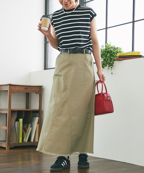 un dix cors（アンディコール）の「《着回ししやすい・定番アイテム》ボーダーノースリカットソー（Tシャツ/カットソー・レディース・オフホワイト/ブラック・FREE）」の15枚目の写真