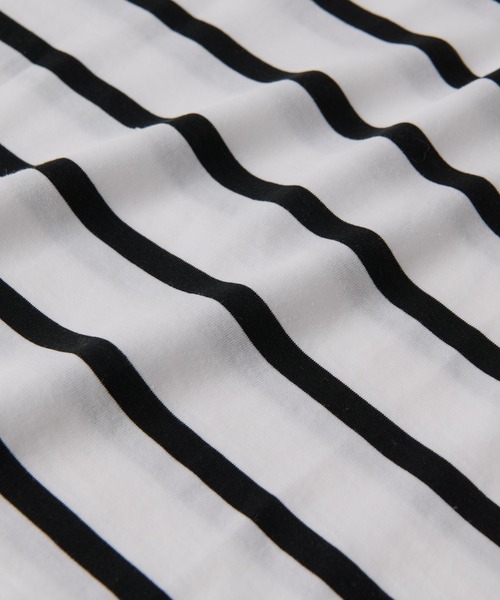 un dix cors（アンディコール）の「《着回ししやすい・定番アイテム》ボーダーノースリカットソー（Tシャツ/カットソー・レディース・オフホワイト/ブラック・FREE）」の11枚目の写真