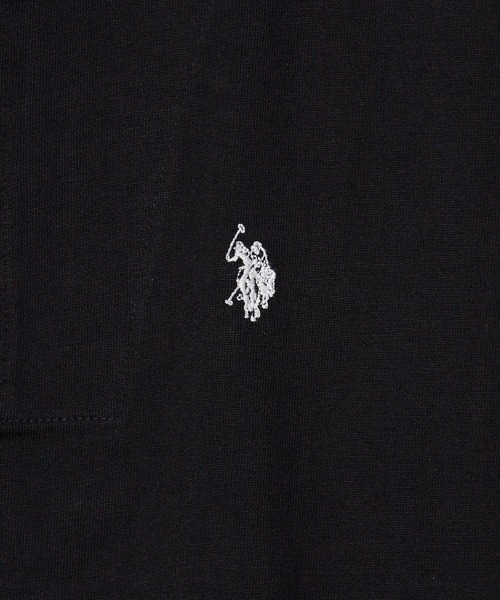 U.S. POLO ASSN.(ユーエスポロアッスン)の「U.S. POLO ASSN./ユーエスポロアッスン ハーフジップショートスリーブポロシャツ(ポロシャツ・メンズ・スミクロ/杢グレー/オフホワイト/ネイビー/ブラック・LL/M/L)」の7枚目の写真