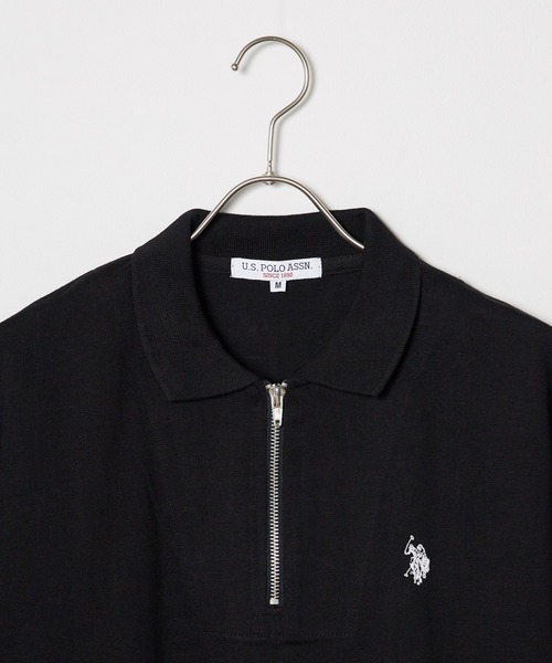 U.S. POLO ASSN.(ユーエスポロアッスン)の「U.S. POLO ASSN./ユーエスポロアッスン ハーフジップショートスリーブポロシャツ(ポロシャツ・メンズ・スミクロ/杢グレー/オフホワイト/ネイビー/ブラック・LL/M/L)」の6枚目の写真