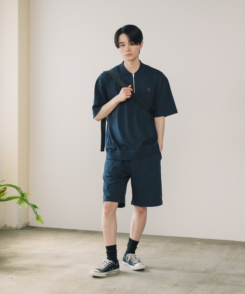 U.S. POLO ASSN.(ユーエスポロアッスン)の「U.S. POLO ASSN./ユーエスポロアッスン ハーフジップショートスリーブポロシャツ(ポロシャツ・メンズ・スミクロ/杢グレー/オフホワイト/ネイビー/ブラック・LL/M/L)」の21枚目の写真