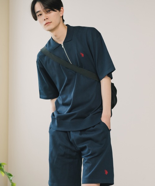U.S. POLO ASSN.(ユーエスポロアッスン)の「U.S. POLO ASSN./ユーエスポロアッスン ハーフジップショートスリーブポロシャツ(ポロシャツ・メンズ・スミクロ/杢グレー/オフホワイト/ネイビー/ブラック・LL/M/L)」の20枚目の写真