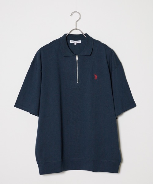U.S. POLO ASSN.(ユーエスポロアッスン)の「U.S. POLO ASSN./ユーエスポロアッスン ハーフジップショートスリーブポロシャツ(ポロシャツ・メンズ・スミクロ/杢グレー/オフホワイト/ネイビー/ブラック・LL/M/L)」の19枚目の写真