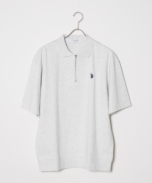 U.S. POLO ASSN.(ユーエスポロアッスン)の「U.S. POLO ASSN./ユーエスポロアッスン ハーフジップショートスリーブポロシャツ(ポロシャツ・メンズ・スミクロ/杢グレー/オフホワイト/ネイビー/ブラック・LL/M/L)」の15枚目の写真