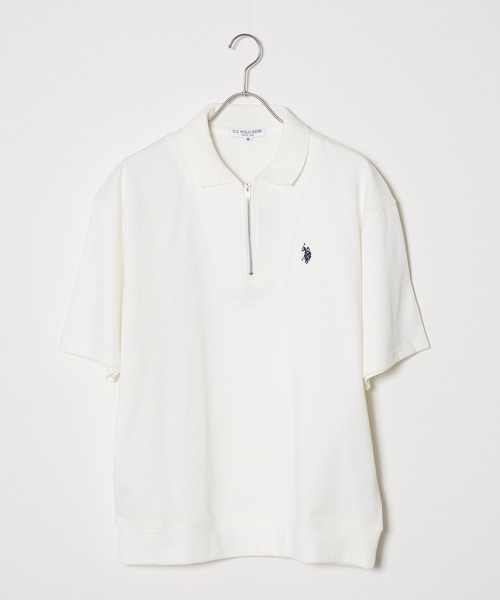 U.S. POLO ASSN.(ユーエスポロアッスン)の「U.S. POLO ASSN./ユーエスポロアッスン ハーフジップショートスリーブポロシャツ(ポロシャツ・メンズ・スミクロ/杢グレー/オフホワイト/ネイビー/ブラック・LL/M/L)」の22枚目の写真