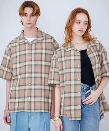 SENSE OF PLACE by URBAN RESEARCH | 『Sサイズあり』『ユニセックス』オンブレチェックオープンカラーシャツ(シャツ/ブラウス)
