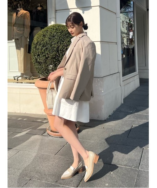 Her lip to（ハーリップトゥー）の「Dewi Shirt Mini Dress（ワンピース・レディース・ホワイト・M/S）」の3枚目の写真