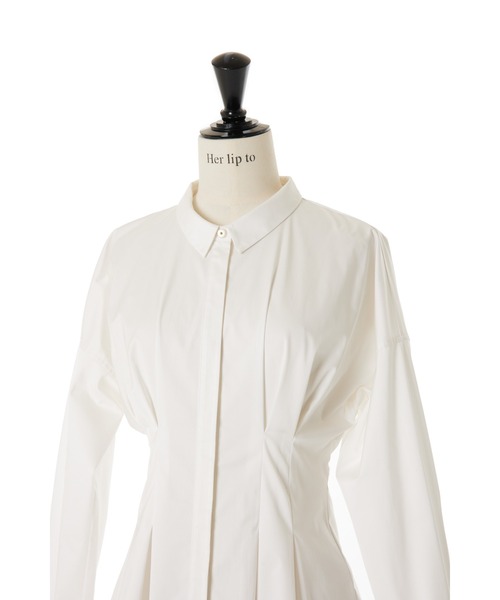 Her lip to（ハーリップトゥー）の「Dewi Shirt Mini Dress（ワンピース・レディース・ホワイト・M/S）」の6枚目の写真