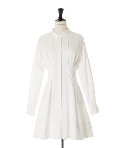 Her lip to（ハーリップトゥー）の「Dewi Shirt Mini Dress（ワンピース・レディース・ホワイト・M/S）」の5枚目の写真
