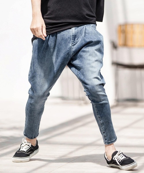 CAMBIO（カンビオ）の「mp12363- Stretch Denim Sarrouel Pants デニム 